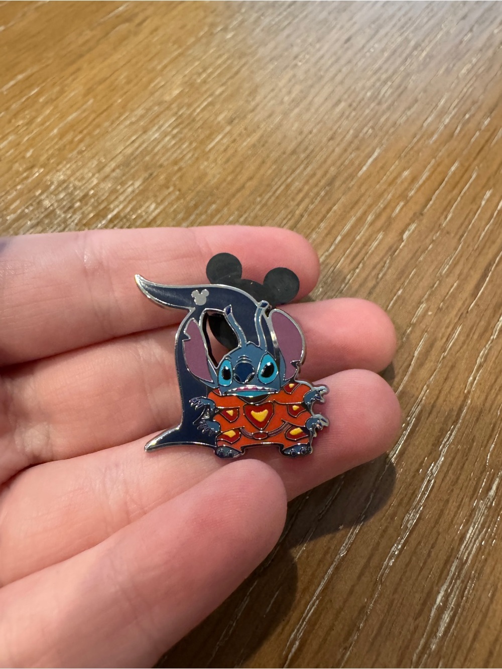 Disney Stitch D Pin - Hidden Mickey - 2025 Wave B - Disneyland Character D Set